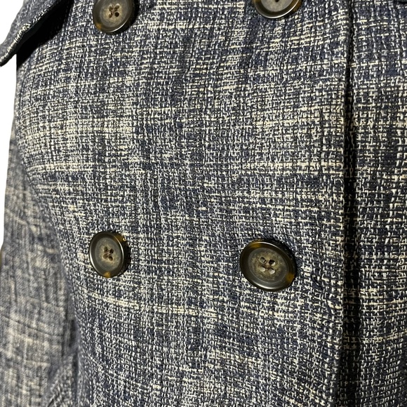 Linen Blend Blazer 4 Banana Republic Double Breasted Crosshatch Tweed Jacket - Picture 6 of 14